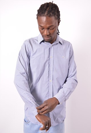 VINTAGE LACOSTE SHIRT CHECK BLUE