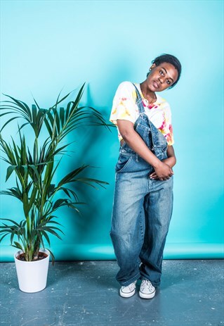 VINTAGE BLUE DENIM DUNGAREES