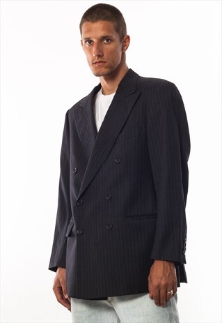 VINTAGE BURBERRYS DOUBLE BREASTED COAT JACKET 90S GREY
