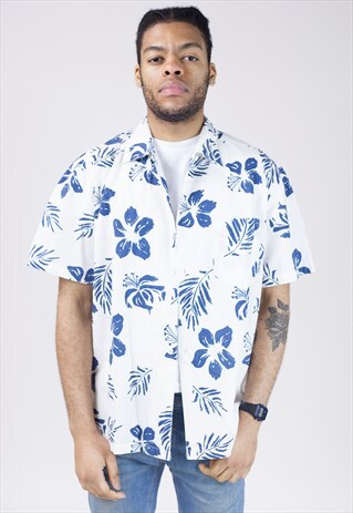 VINTAGE 90S FLOWER PATTERNED SHIRT