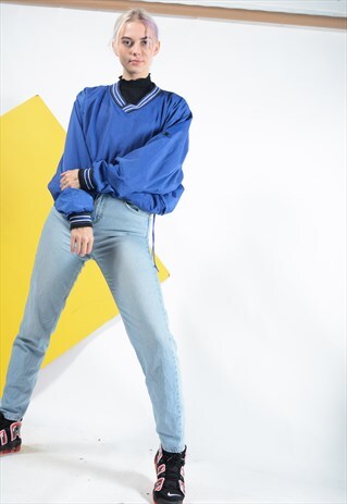 VINTAGE CHAMPION GOLF JACKET IN BLUE.
