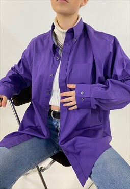 90s Vintage Essential Purple Unisex Overshirt
