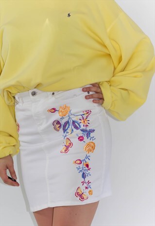VINTAGE 90'S HIGH WAIST TOPSHOP DENIM PENCIL SKIRT