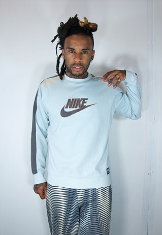 NIKE EMBROIDED BLUE VINTAGE SWEATSHIRT