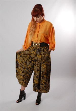 VINTAGE 80S PRINTED PALEZZO TROUSERS