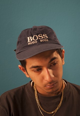 VINTAGE BLUE BOSS HUGO BOSS SNAPBACK CAP HAT