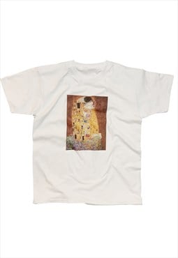 The Kiss Gustav Klimt T-Shirt Famous Vintage Art Graphic