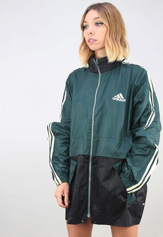VINTAGE OVERSIZED ADIDAS FESTIVAL RAIN JACKET HOOD