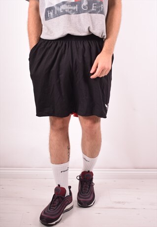 PUMA MENS VINTAGE SHORTS XL BLACK 90S