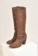 Vintage 00s leather boots in brown