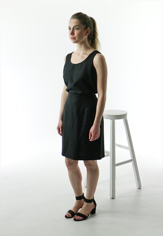 BLACK TULIP SKIRT / HIGH WAISTED MINI SKIRT
