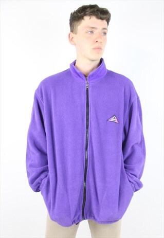 VINTAGE PURPLE FLEECE ZIP UP JUMPER