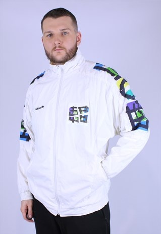 90S VINTAGE ADIDAS MULTICOLOR TRACKSUIT TOP RARE