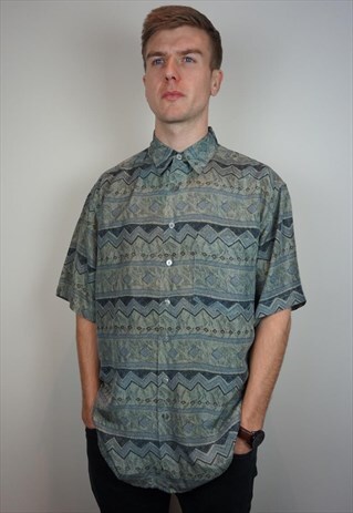 PURE SILK PATTERNED SHIRT