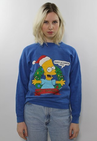 VINTAGE CHRISTMAS JUMPER THE SIMPSONS