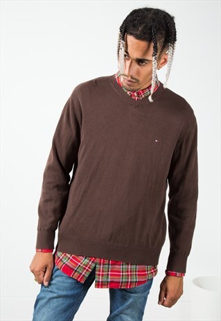 ON SALE VINTAGE 80S TOMMY HILFIGER KNITWEAR JUMPER / S0351