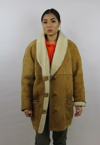 VINTAGE 90'S AMAZING SUEDE LINED WINTER COAT