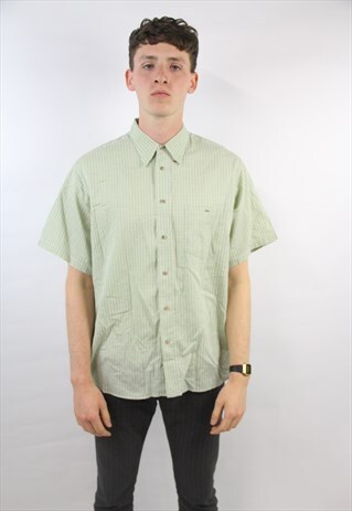 VINTAGE LACOSTE GREEN CHECK SHIRT