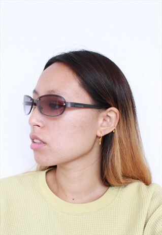 VINTAGE Y2K KANGOL GREY PURPLE LENS SUNGLASSES