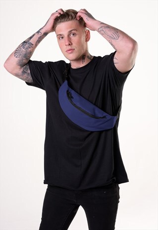 CROSS BODY FESTIVAL TOTE MAN BAG - NAVY BLUE