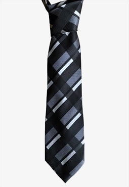 Vintage 90s Kenneth Cole Black & White Striped Tie