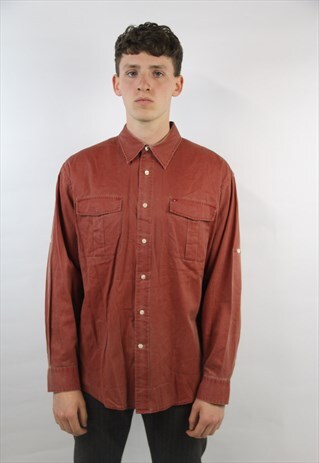 VINTAGE TOMMY HILFIGER DARK ORANGE SHIRT