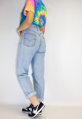 VINTAGE HIGH WAIST STONEWASH MOM JEANS