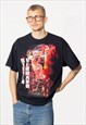 STEVEN GERRARD FOOTBALL UNISEX PRINTED T-SHIRT IN BLACK