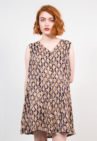 90'S BOHO STYLE MINI DRESS