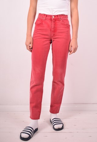 LEE WOMENS VINTAGE JEANS W26 L29 RED 90S