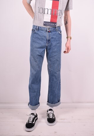 DKNY MENS VINTAGE JEANS W36 L30 BLUE 90'S