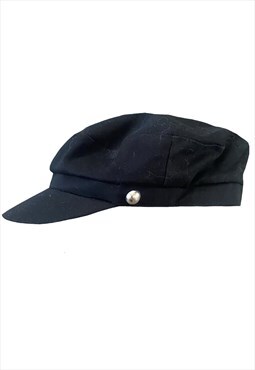 Vintage Y2K 90's/00's Black Baker Boy Hat/Cap