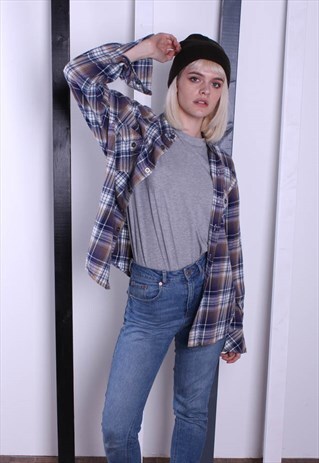 VINTAGE 90S PLAID / FLANNEL SHIRT. SKATER/GRUNGE UNISEX.