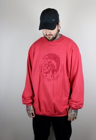 VINTAGE DIESEL SWEATSHIRT WITH FRONT EMBROIDERED LOGO