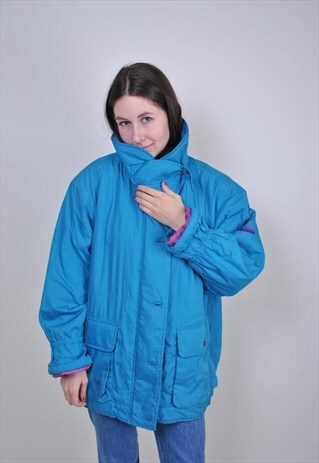 OVERSIZE PURPLE SPORT JACKET, VINTAGE TRAVEL OUTFIT, SIZE L