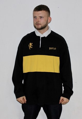 VINTAGE POLO RALPH LAUREN RUGBY SHIRT XL