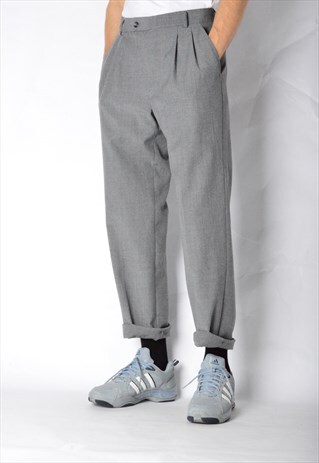 VINTAGE 90S GREY MINIMALIST PANTS