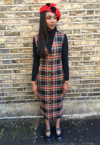 1980'S TARTAN DRESS