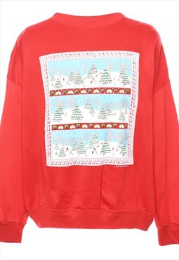 Vintage Beyond Retro Red Christmas Sweatshirt - XL