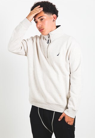 VINTAGE 80S NAUTICA 1/4 ZIP SWEATSHIRT / S4143