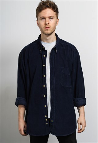 VINTAGE CORDUROY SHIRT BLUE