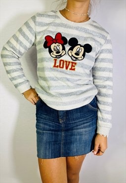 Vintage Size S Y2K Disney Sweatshirt In Grey