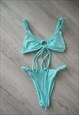 MINT RUCHED BIKINI TOP