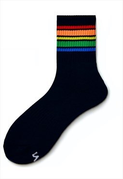 Men's Rainbow Stripe Sports Socks