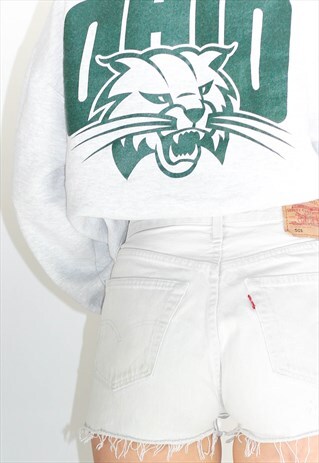 VINTAGE 80'S WHITE 501 HIGH RISE LEVI SHORTS