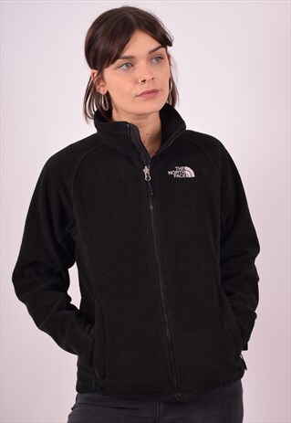 THE NORTH FACE WOMENS VINTAGE FLEECE JACKET SMALL BLACK 90S