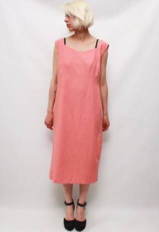 VINTAGE 90'S BEAUTIFUL AMAZING FLAMINGO PINK DRESS