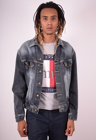 LEE MENS VINTAGE DENIM JACKET MEDIUM BLUE 90S
