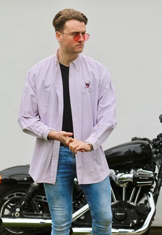 RALPH LAUREN USA SPECKLED LILAC VINTAGE SHIRT