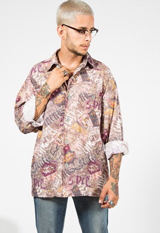 VINTAGE 80S LONG SLEEVE SHIRT / S1741